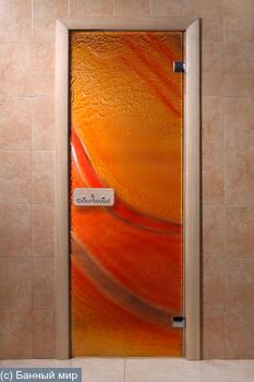 Дверь DoorWood стекло серии АРТ – Сахара 190х70
