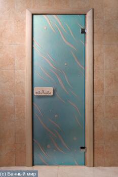 Дверь DoorWood стекло серии АРТ – Волна 190х70