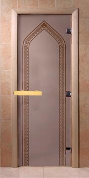 Дверь DoorWood стекло Сатин 190х70 Восточная арка (коробка береза)